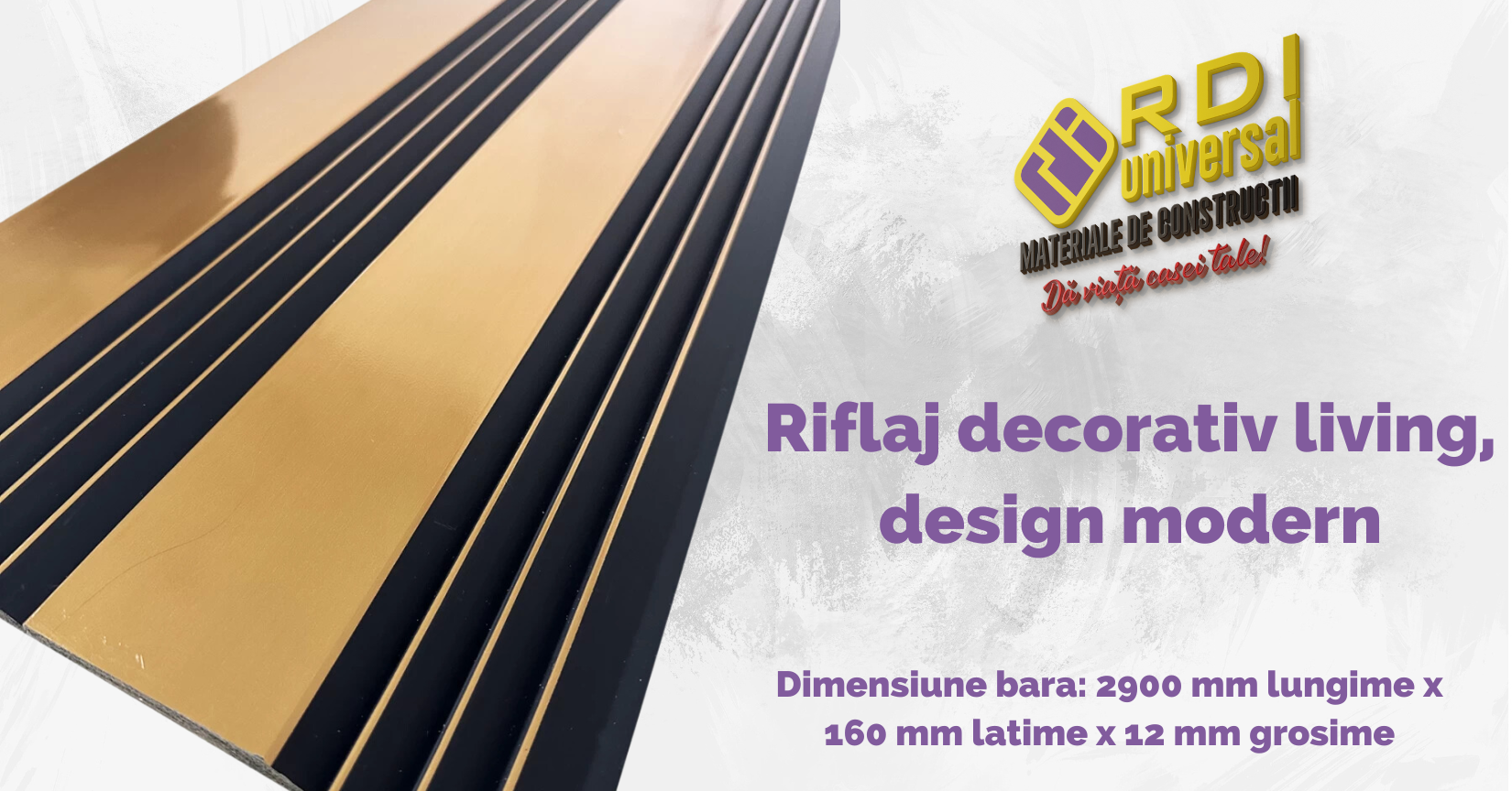 Riflaj decorativ living, design modern, 12 mm